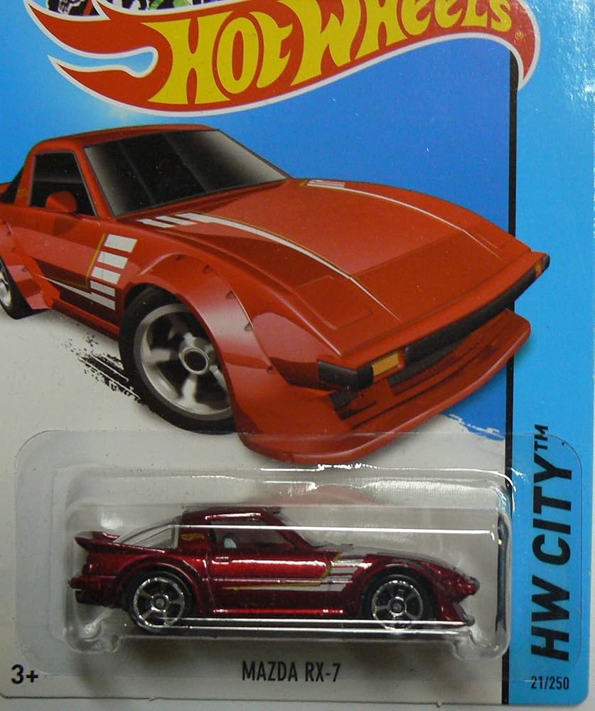 Amazon.com: Hot Wheels 2014 HW City Mazda RX-7 21/250, Red